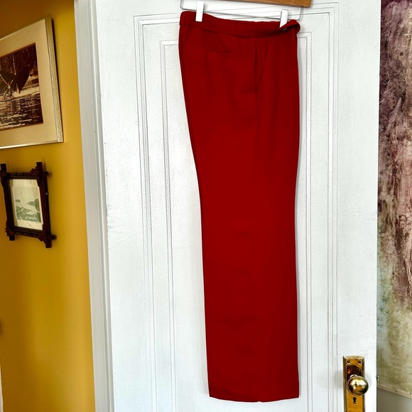 Gorgeous Banana Republic Cherry Red Drapey Wide Leg Trousers - Picture 3 of 6